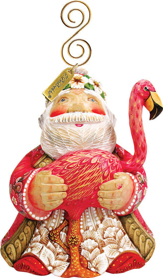 Santa In Paradise Scenic Decorative Ornament, Large