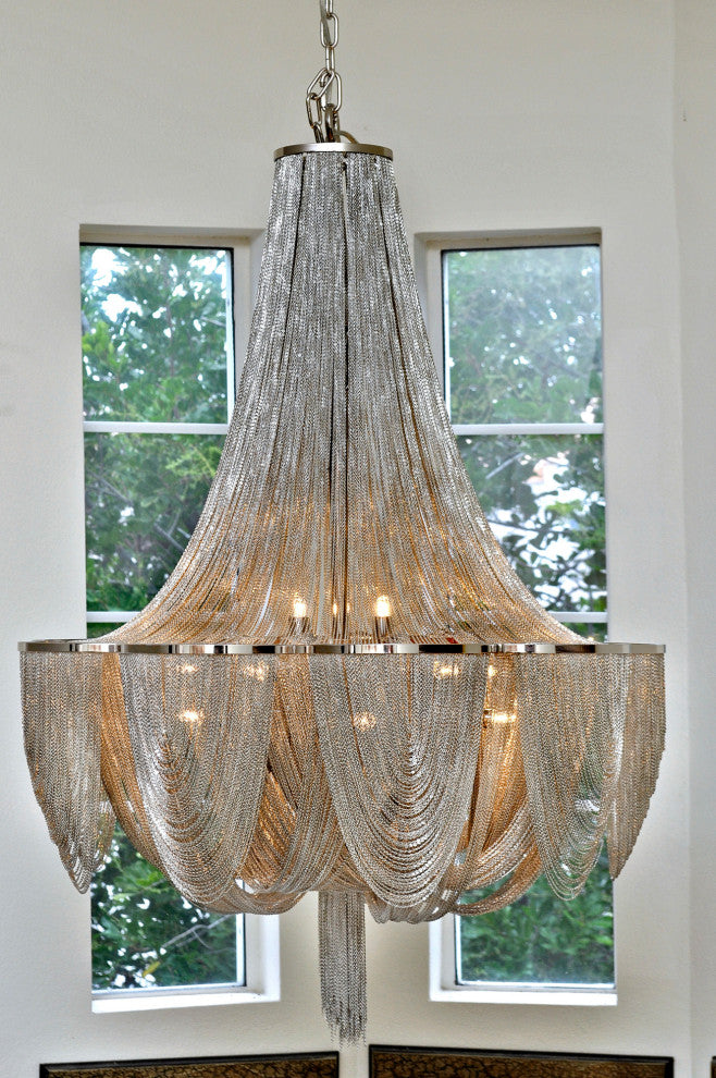 Maxim 21464 Chantilly 14"W 6 Light Chandelier - Polished Nickel