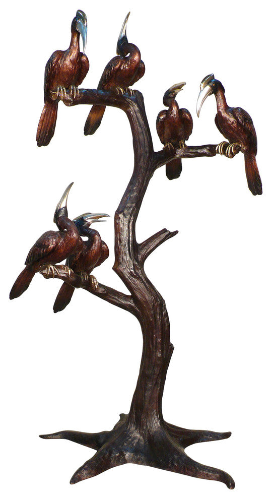 Toucans Perched on a Branch, 83" Design Sculpture