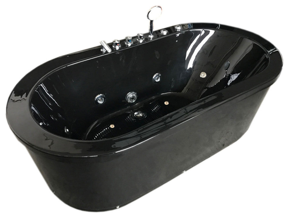 Whirlpool Freestanding Bathtub black hot tub - Cancun