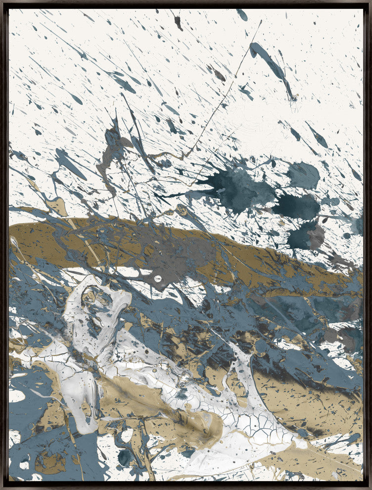 24x32 Winding Road III, Framed Artwork, Espresso