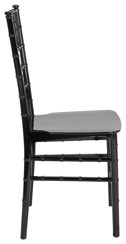 Hercules Series Black Resin Stacking Chiavari Chair