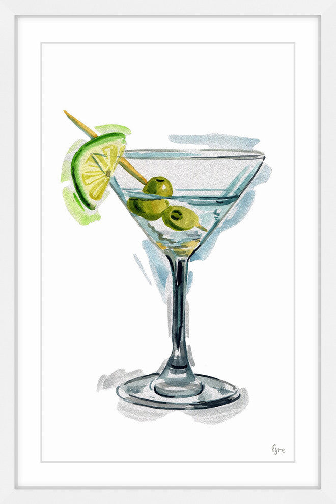 "Olive Martini" Framed Painting Print, 12"x18"