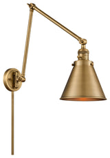 Appalachian Swing Arm With Switch, Brushed Brass, Brushed Brass, Brushed Brass