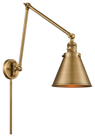 Appalachian Swing Arm With Switch, Brushed Brass, Brushed Brass, Brushed Brass