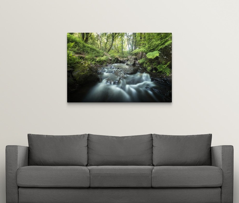 "Fraicheur de la foret" Wrapped Canvas Art Print, 48"x32"x1.5"