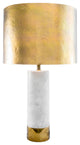 Nuloom Alexa Marble and Iron Aluminium Shade Table Lamp, 23"