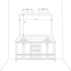 Meade Framed Wall Mirror, Silver, 36"x54"