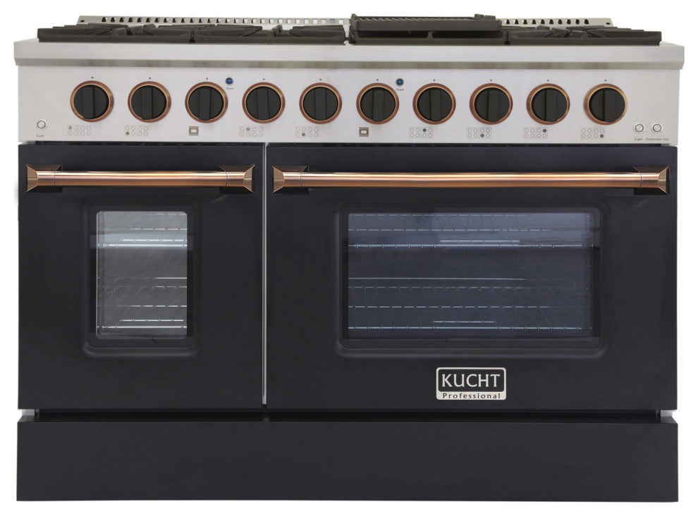 KUCHT Professional 48" 6.7 cu. ft. Range Cust, Black Gold, Natural Gas