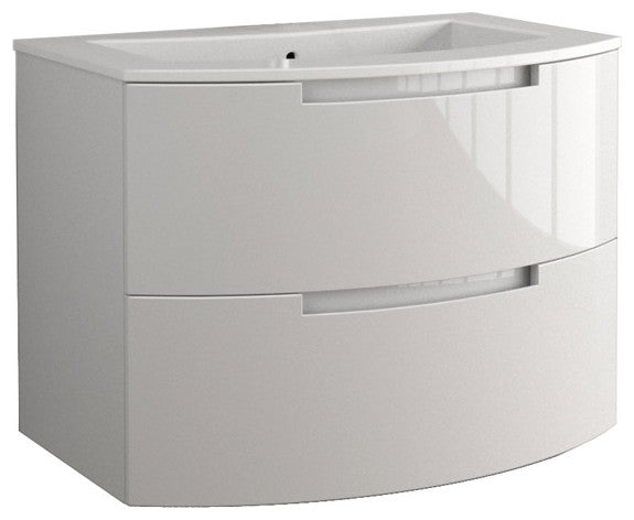 Latoscana OA29OPT1W Oasi 29" Vanity, White With Tekorlux Sink Top