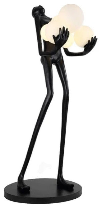 71'''' Black Novelty Floor Lamp