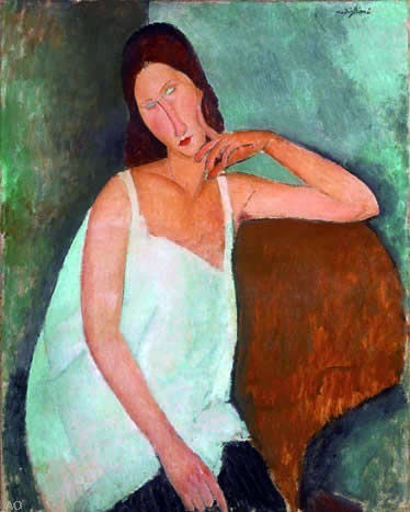 Amedeo Modigliani Jeanne Hebuterne, 20"x25" Wall Decal Print