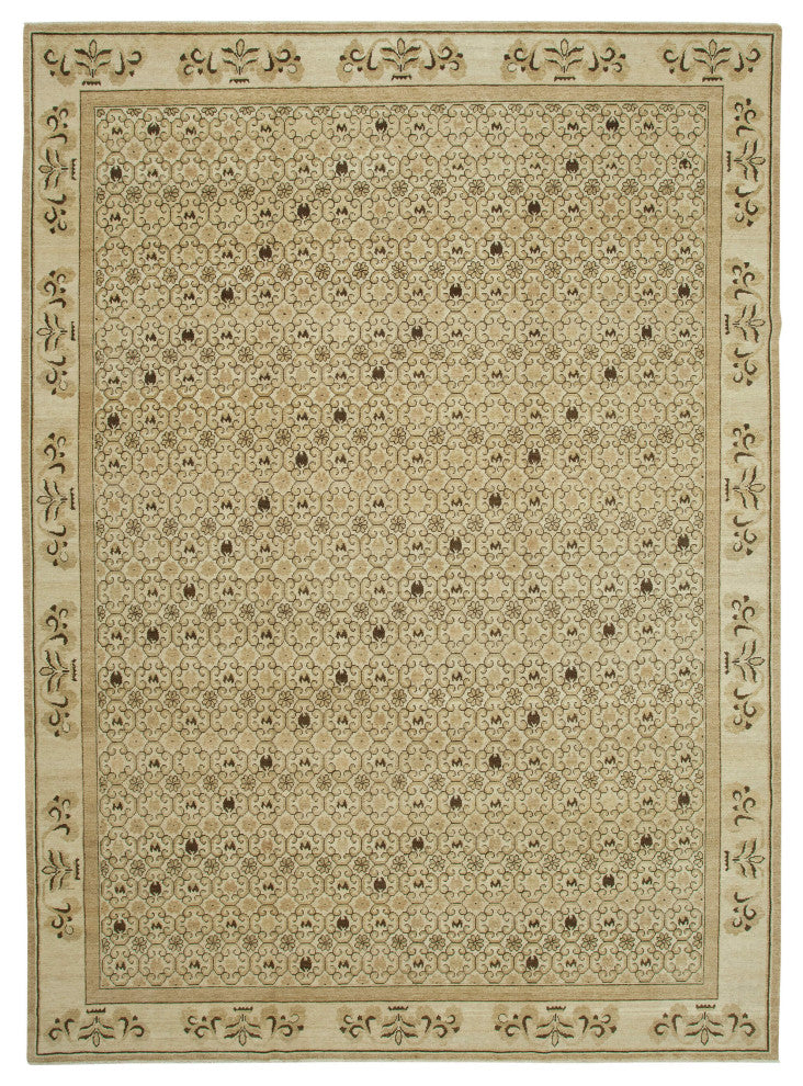 Rug N Carpet - Hand-Knotted Oriental 10' 0" x 13' 11" Wool Oushak Area Rug