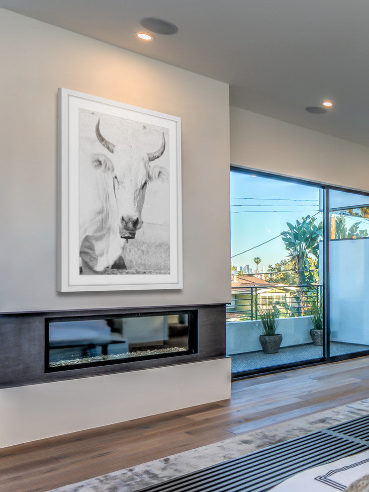 Marmont Hill, "Cow Face" Framed Painting Print, 30x45