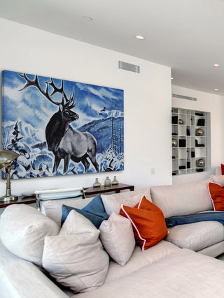 "The Last Elk" Painting Print on Wrapped Canvas