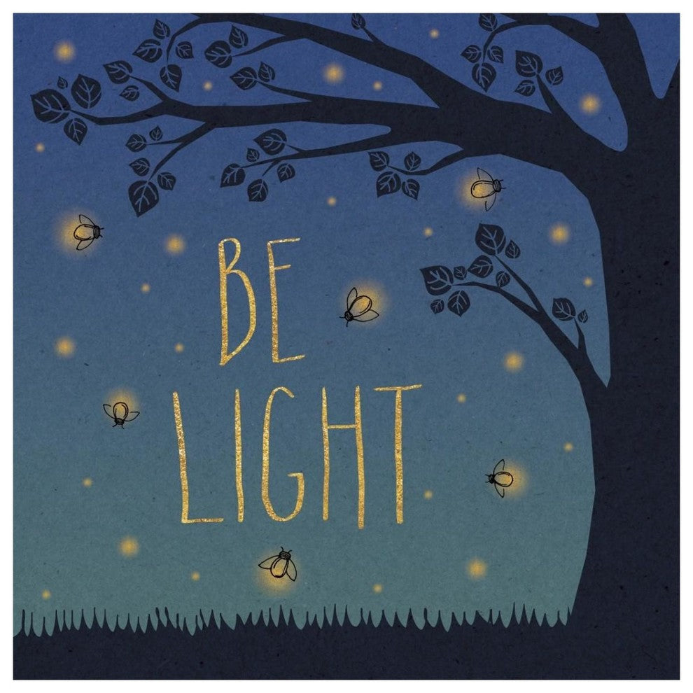 "Twilight Fireflies IV" Digital Paper Print by Laura Marshall, 38"x38"