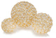 Facetas 4" Gold Cristal Spheres, Set of 2