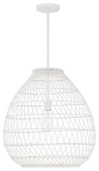 Maya 1-Light Pendant, Bisque White
