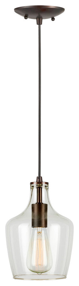 Signature 1 Light Mini Pendant, Antique Bronze