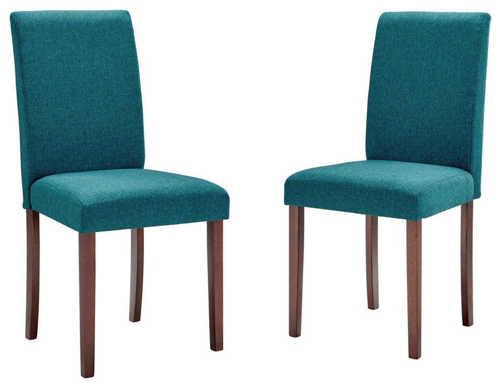 Prosper Upholstered Fabric Dining Side Chair Set of 2 Teal