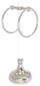 Pacific Grove 2 Ring Vanity Towel Ring with Groovy Accents, Satin Nickel