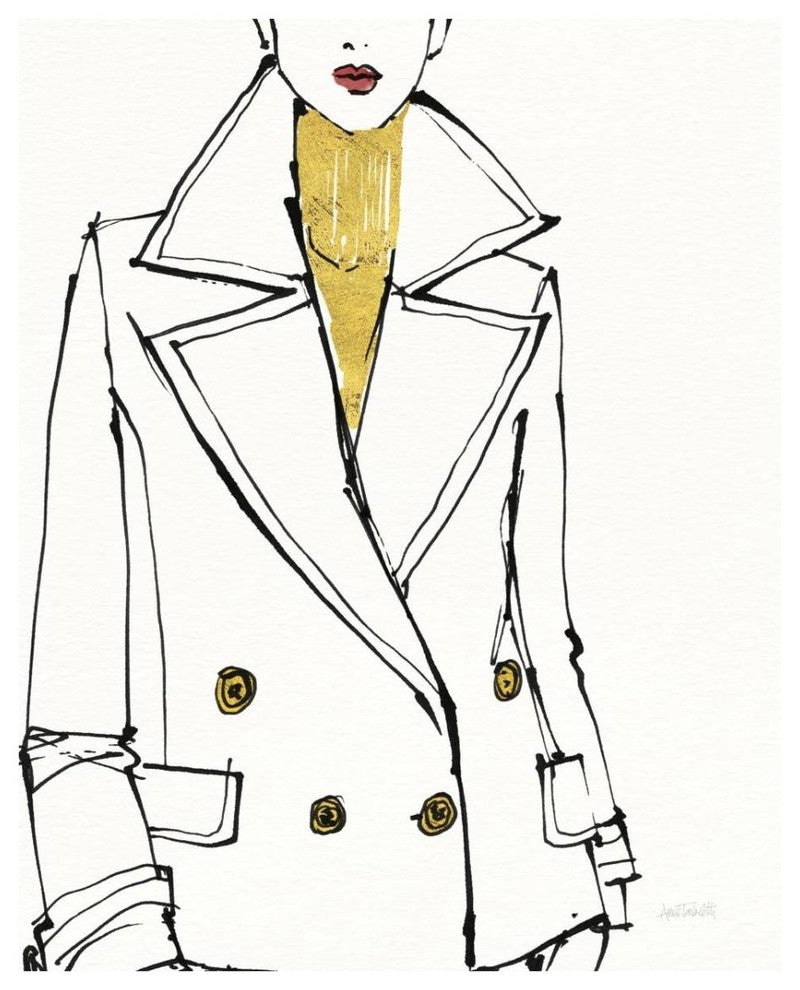 "Fashion Strokes I no Splatter" Digital Paper Print by Anne Tavoletti, 24"x30"