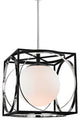 Wadsworth, 1 Light, 18" Pendant, Polished Nickel Finish, Opal Glass