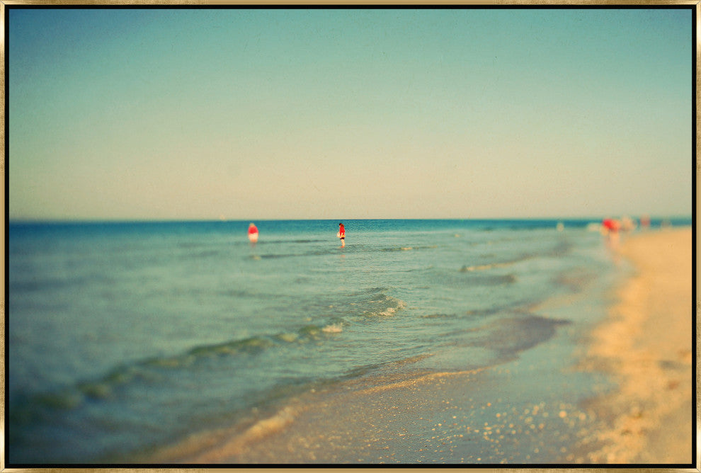 45x30 Lido II, Framed Artwork, Gold