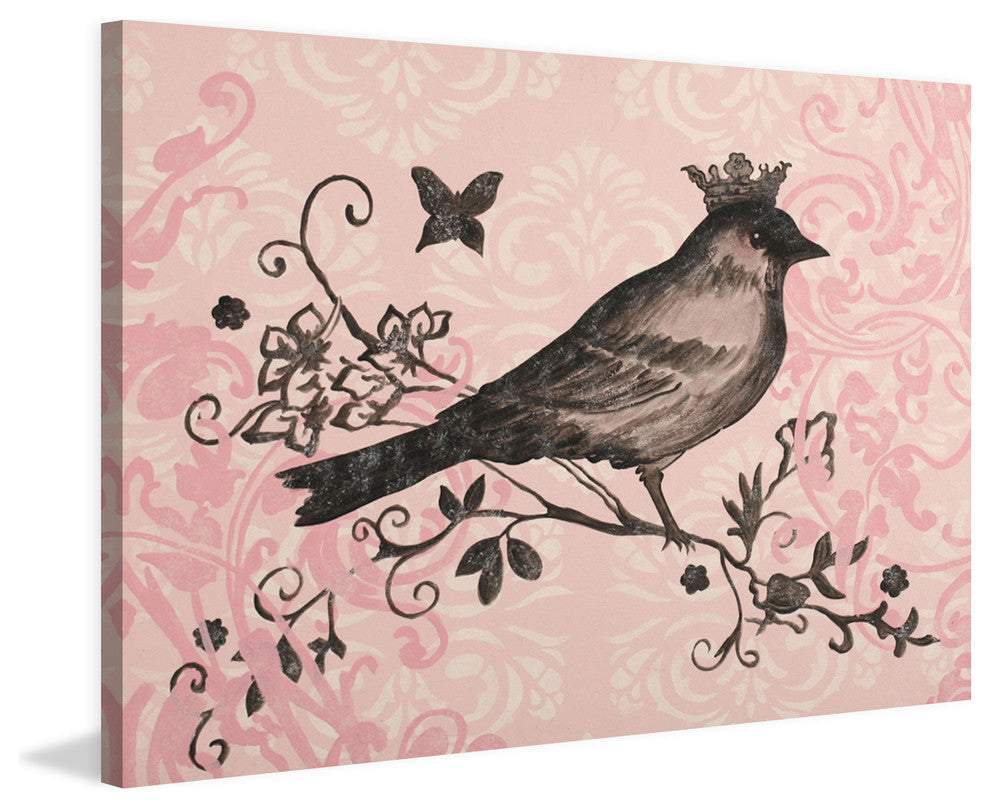 Marmont Hill, "Regal Songbird 2" by Reesa Qualia Print on Wrapped Canvas, 18x12