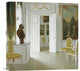 "An Interior of a Salon - Fredensborg" Artwork, 16" x 15"