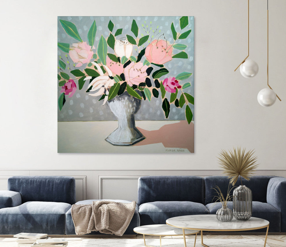 Spring Florals 1 - 54 x 54 by Marisa Anon