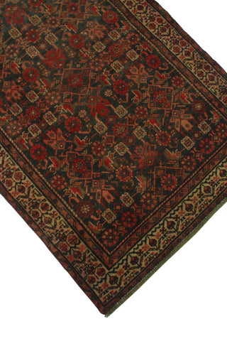 Semi Antique Mayerlin Blue/Beige Runner, 3'5x9'11