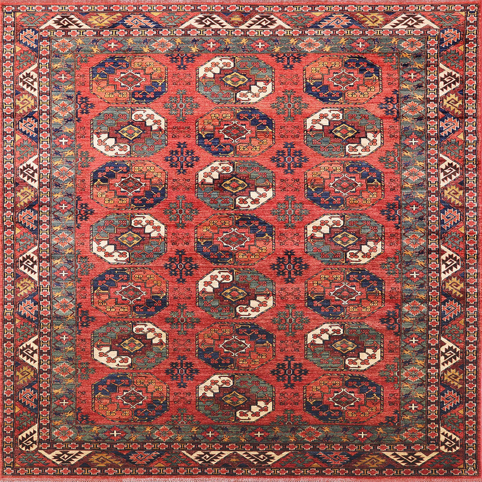 Ahgly Company Indoor Square Mid-Century Modern Area Rugs, 5' Square