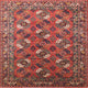 Ahgly Company Indoor Square Mid-Century Modern Area Rugs, 5' Square