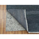Yankees Blue, Wool and Silk Hand Knotted Grass Design Oriental Rug, 6'0"x9'0"