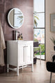 Addison 24" Vanity, With Doors, Glossy White, White Glossy Resin Countertop