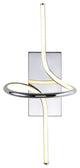 Sketch 9" Minimalist Metal Integrated LED Vanity Light Sconce, Chrome