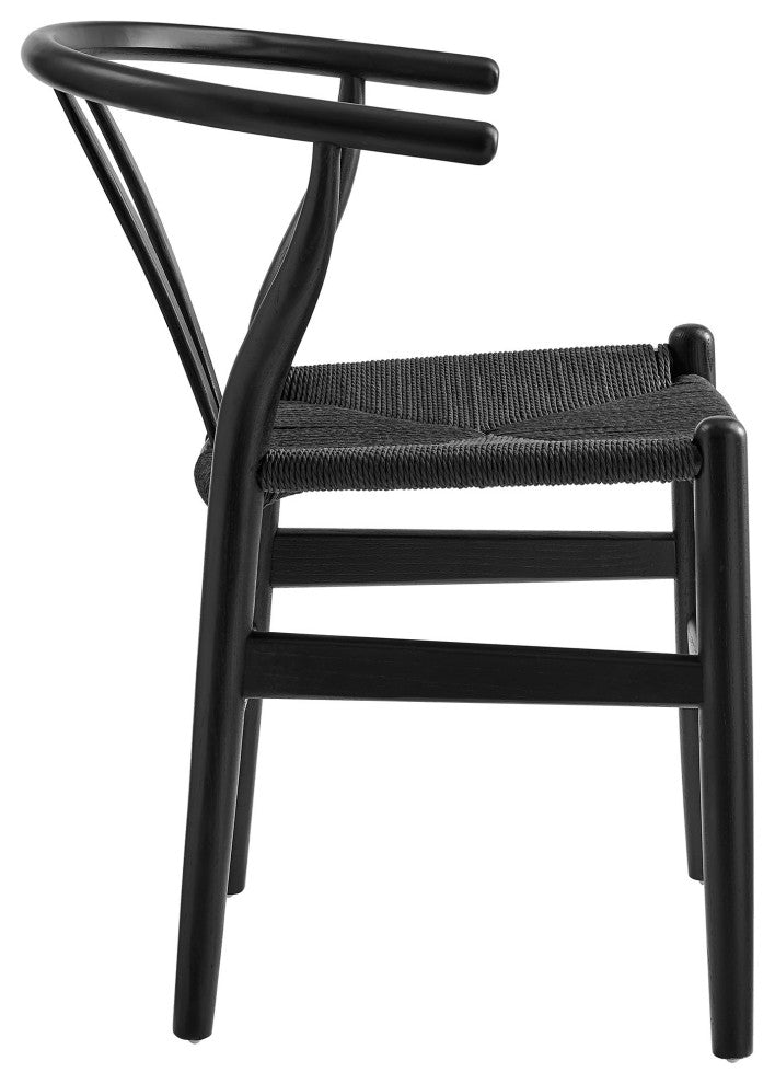 Amish 29" Wood Dining Chair, Black Black