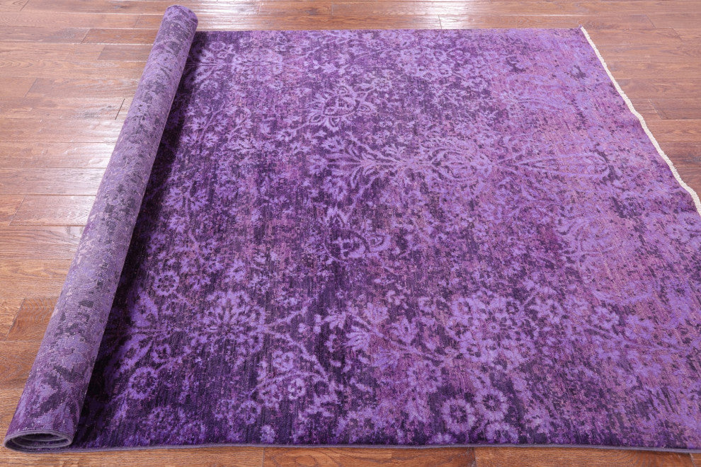 5' 10" X 8' 8" Handmade Wool & Silk Modern Rug - Q12736