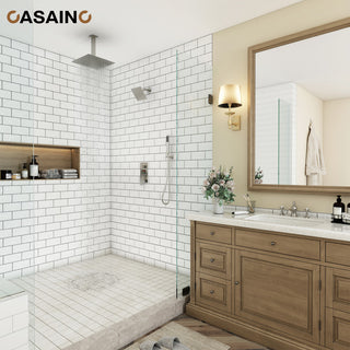 3 Function Wall Mounted Digital Display Shower System, Brushed Nickel