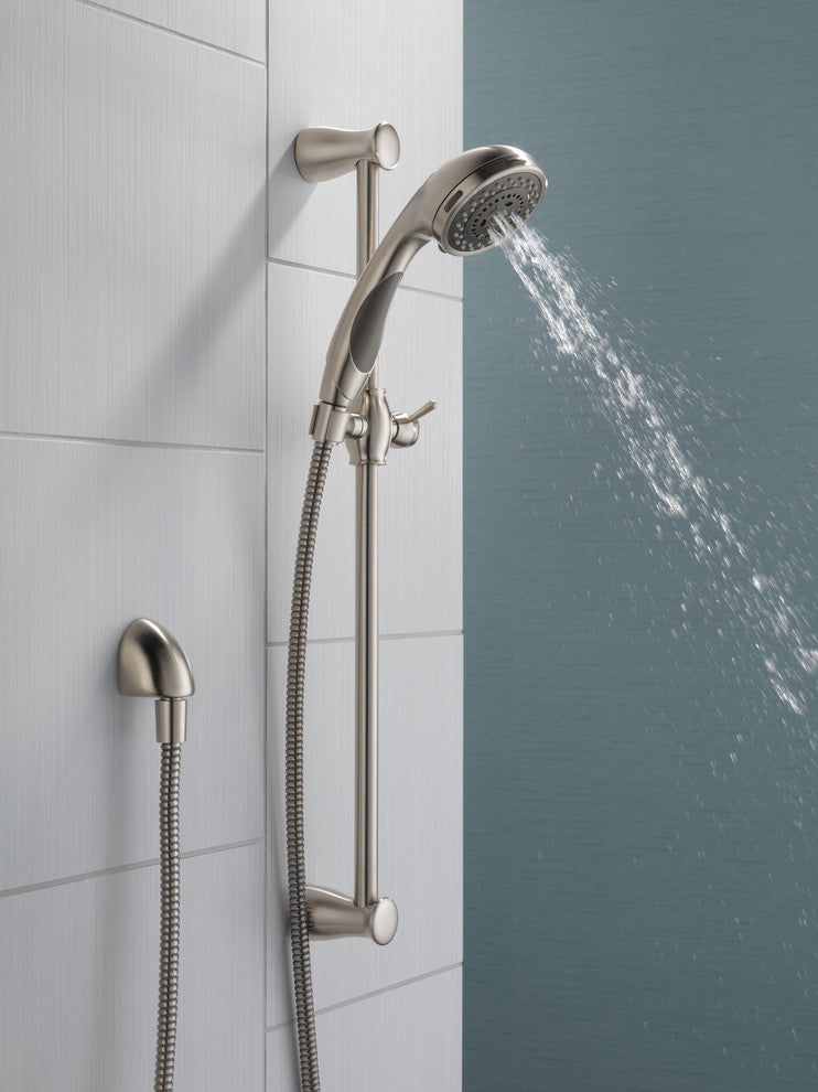 Delta Premium 3-Setting Slide Bar Hand Shower, Stainless, 57014-SS