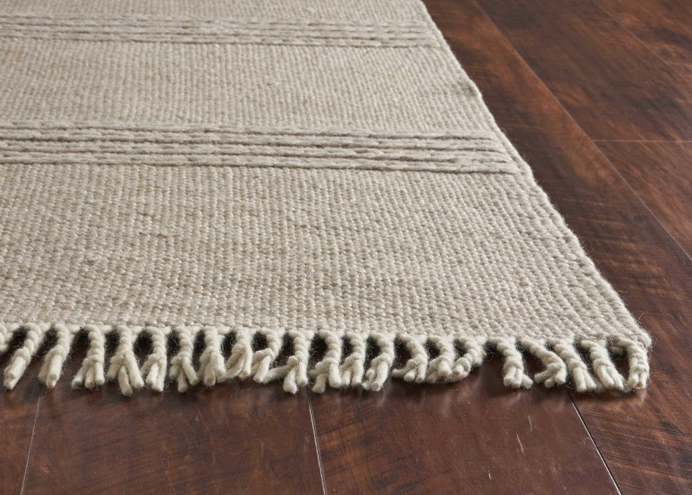 HomeRoots 7' x 9' Wool Natural Area Rug