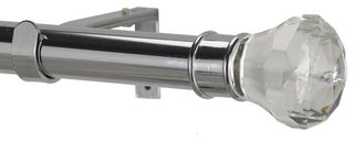 Digital Non-Telescoping Curtain Rod, Chrome, 48''