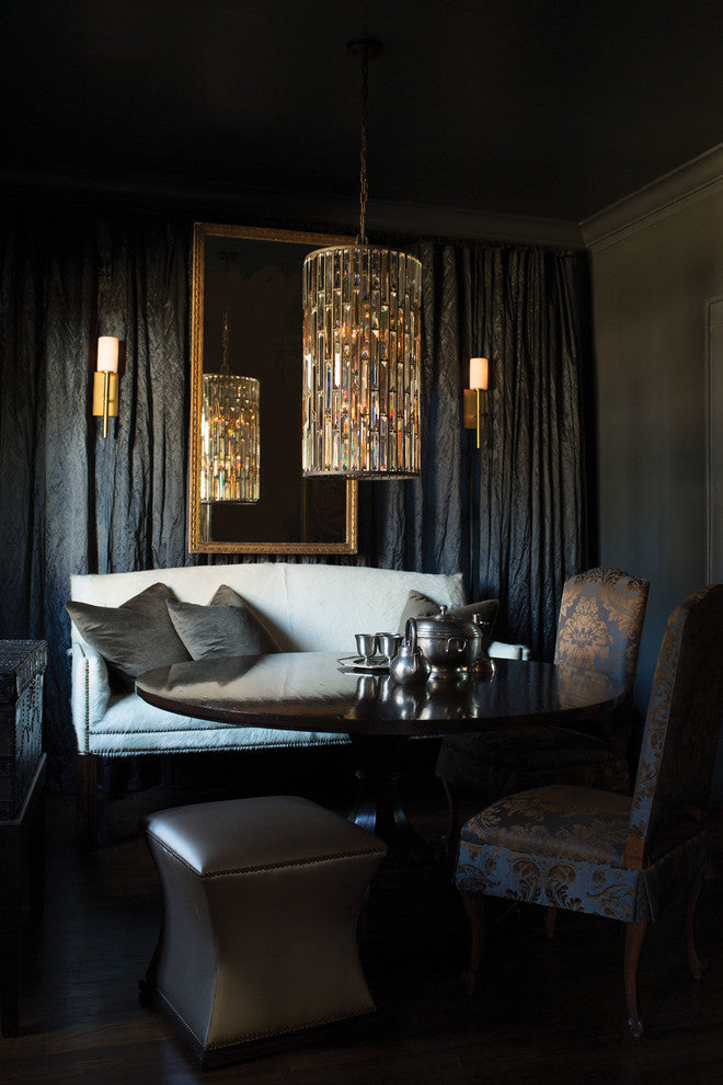 Fredrick Ramond Gemma Large Two Tier Drum, Silver Leaf*