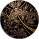 Symmetrical Metallic Fabric, Digital Art Disc Metal Wall Art, 23"