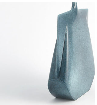 Kimono Wide Teal Vase