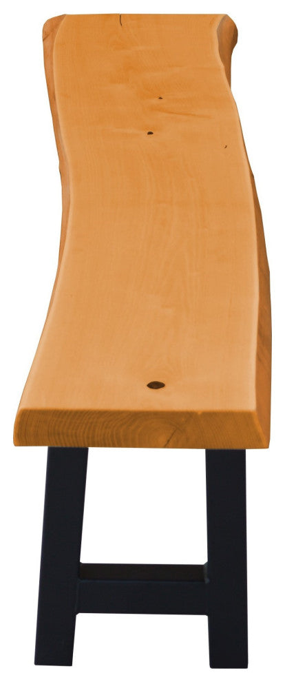 Live Edge Locust Ridgemont Bench, Natural Stain, 6 Foot