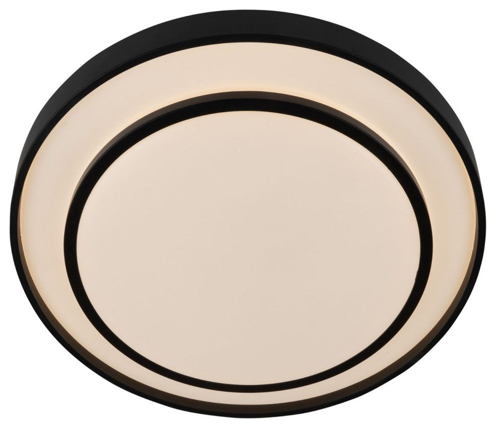 Aziza - Flush Mount - Black - 15"W