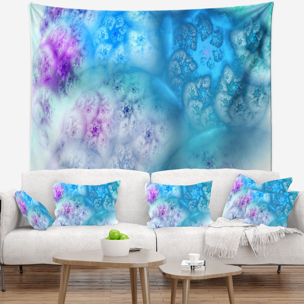 Clear Blue Magic Stormy Sky Abstract Wall Tapestry, 80"x68"