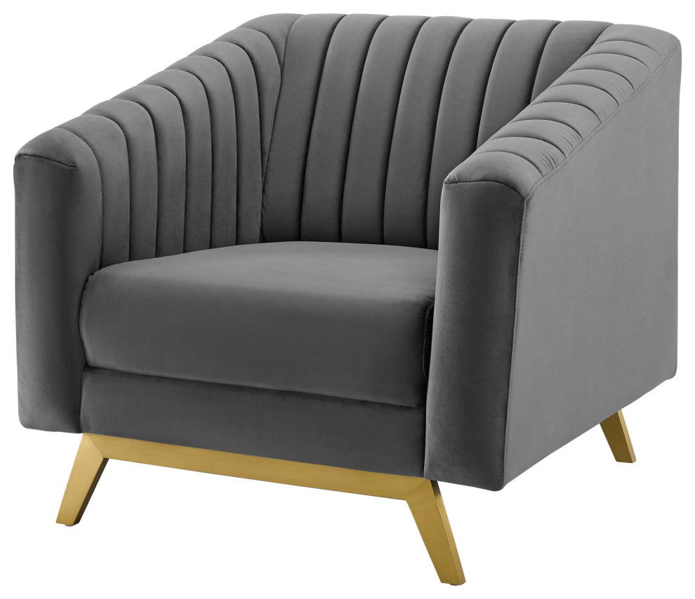 Side Dining Chair, Set of 2, Velvet, Gray, Modern, Cafe Bistro Restaurant